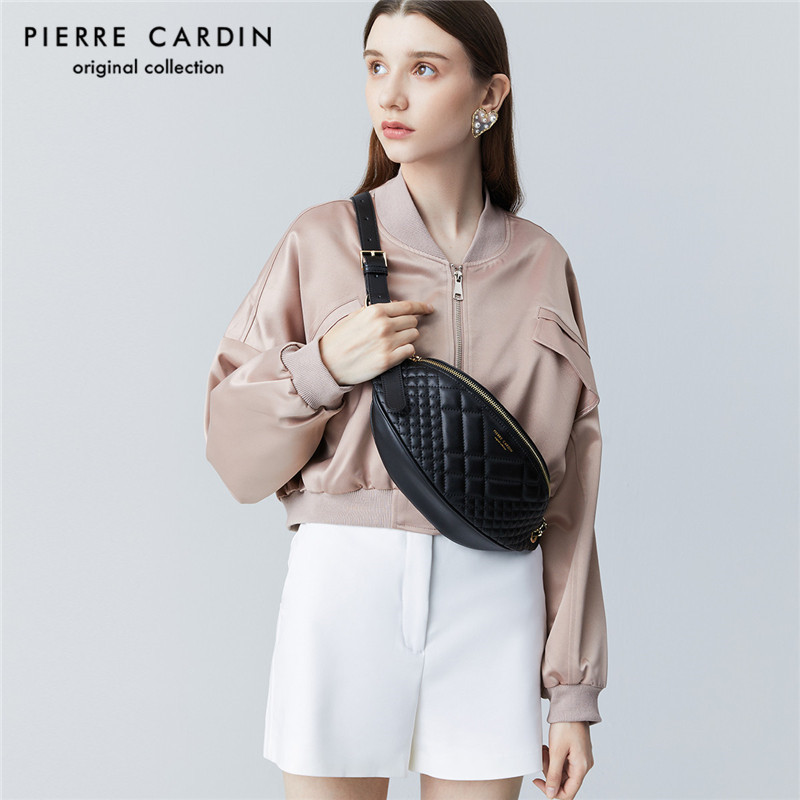 Piercaden 2020 Fall - New Lady Grid Level Bag Bag Bag Bag with a real pie saddle bag