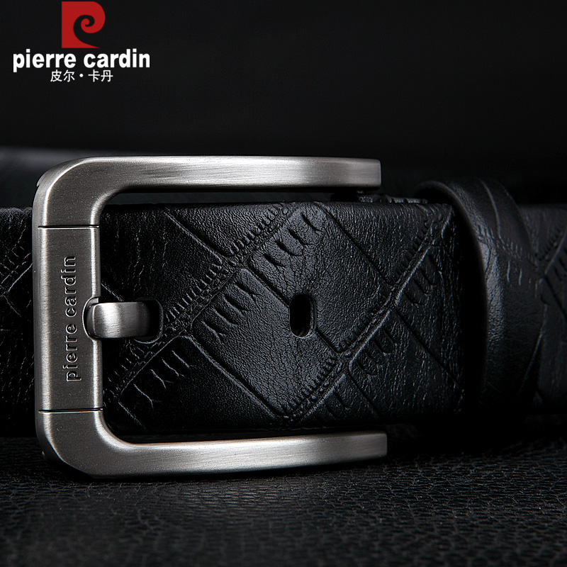 Pilkardon's new men's leather belt genuine leather needle buckle pure head layer cow leather in young Han version Men's youth belt