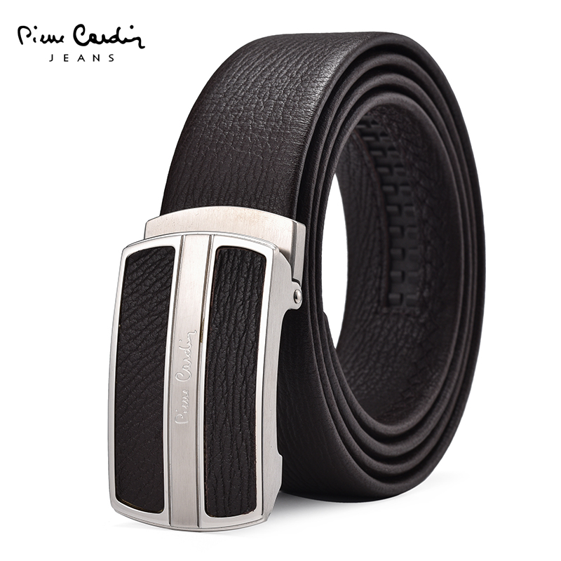 Pilkaden Leather Belt Man Genuine Leather Automatic Buckle Business Bull Leather Men's Belt Brand 100 Hitch Version Pants Strap