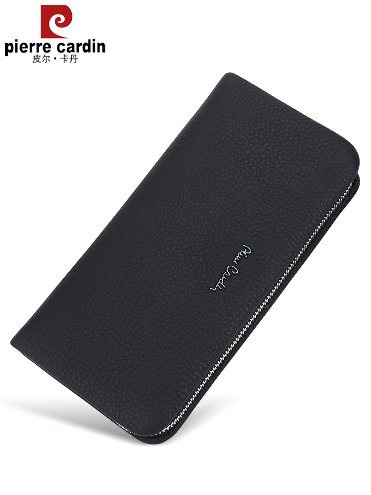 Pilkardan men's handbag casual man's long zipper wallet real Pillar lock handbag large capacity handbag