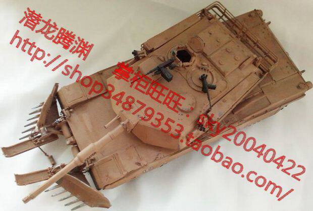 Модель военной техники 小号手 00335 1:35 电动美国m1a1ha主战坦克带twmp扫雷犁拼装模型 Trumpeter