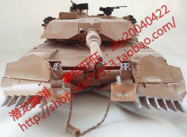 Модель военной техники 小号手 00335 1:35 电动美国m1a1ha主战坦克带twmp扫雷犁拼装模型 Trumpeter