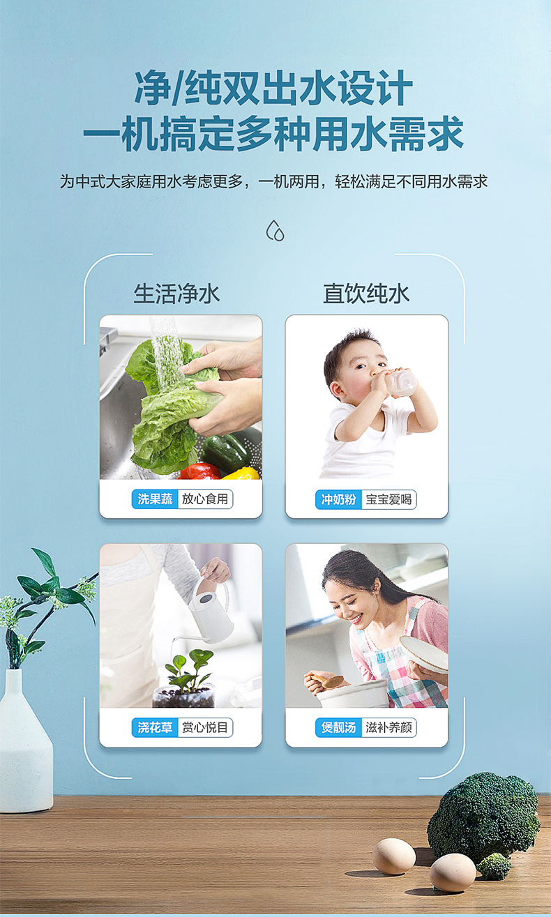 海尔 RO反渗透净水机 进口3年长效RO滤芯 图7