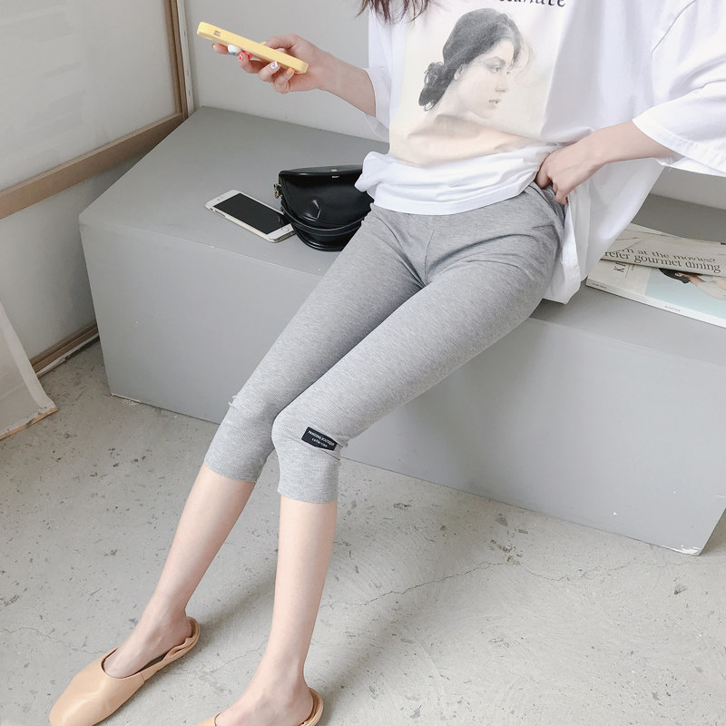 Pregnant women cropped pants summer thin section outer wear belly modal pregnant women leggings thread thin pants pregnant women pants