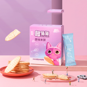 【启旭哆猫猫_米饼】宝宝零食饼干儿童不添加食用盐磨牙饼干