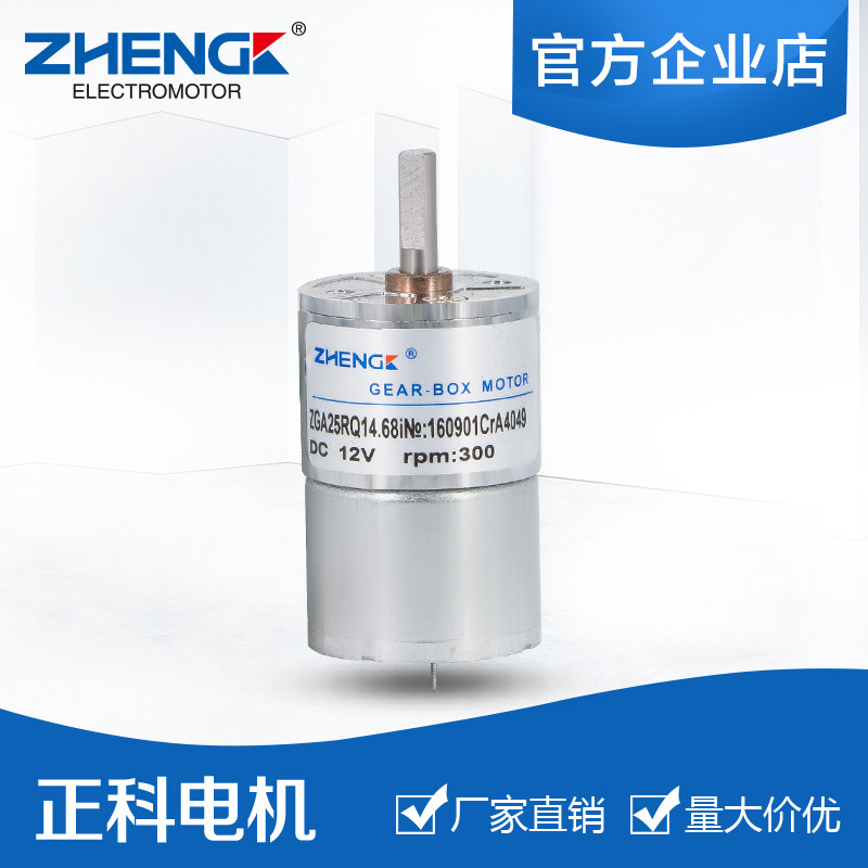 Zhengk Zhengko ZGA25RQ micro motor DC speed reduction motor central shaft can be flip-floated 12V 12V 24V