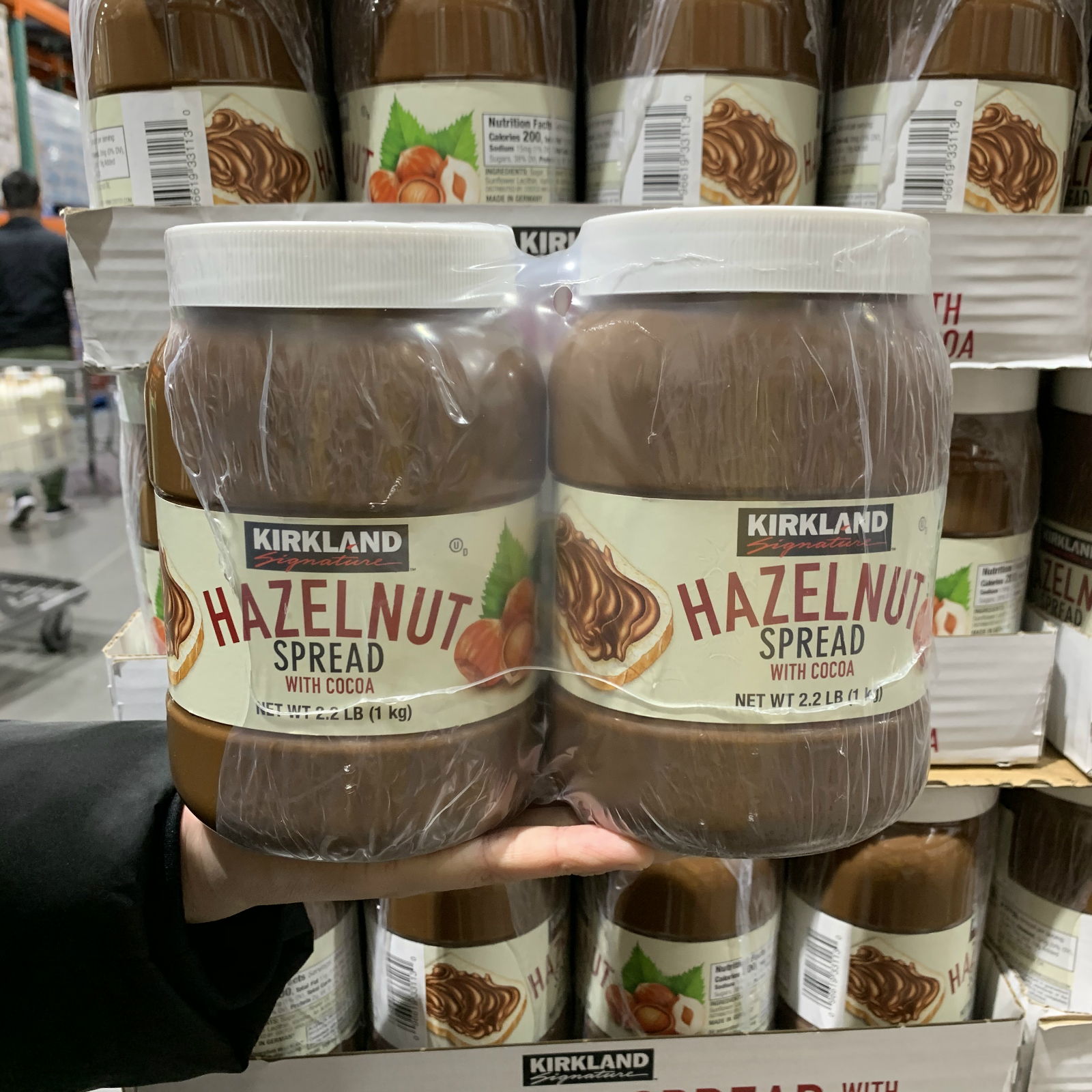 Shanghai costco kirkland Corkland hazelnut chocolate cacao Jam Bread Sauce 1kg * 2 bottles