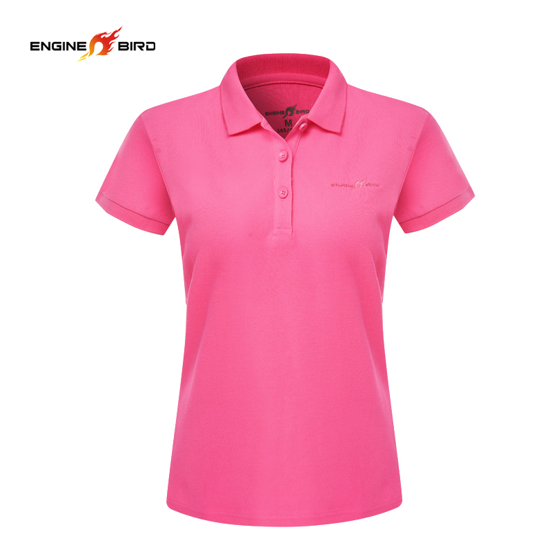 Engine Birds Sports Polo Shirts Turtlenecks Short Sleeves Women Quick Dry T-shirt Summer Business Workwear Breathable Speed Dry