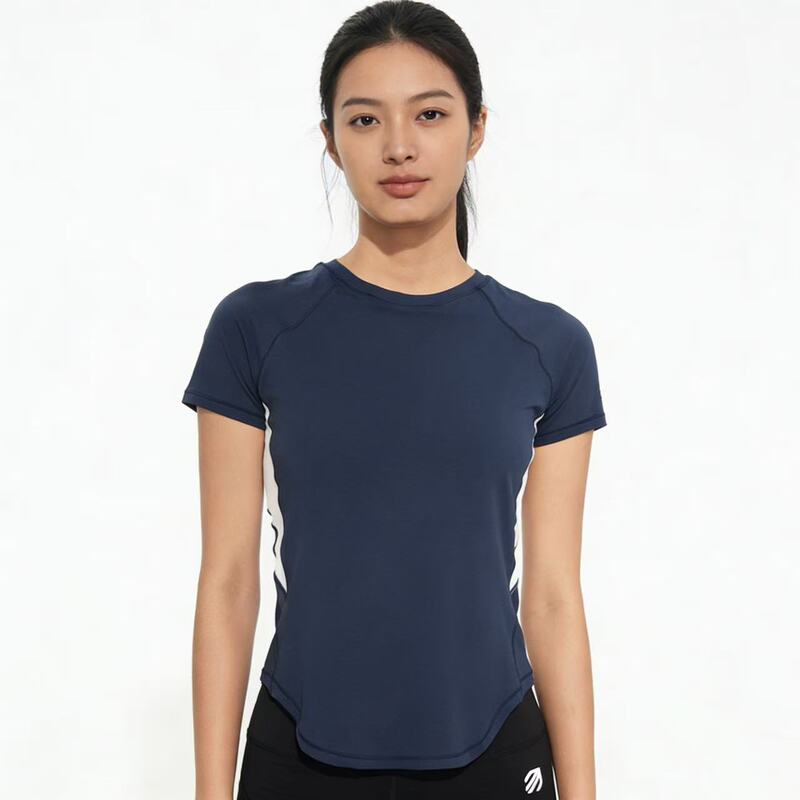 Engine Bird Sports Short-Sleeved T-Shirt for Women, Summer Thin Fitness Yoga Wear, Training Round Neck Half-Sleeve Running Top