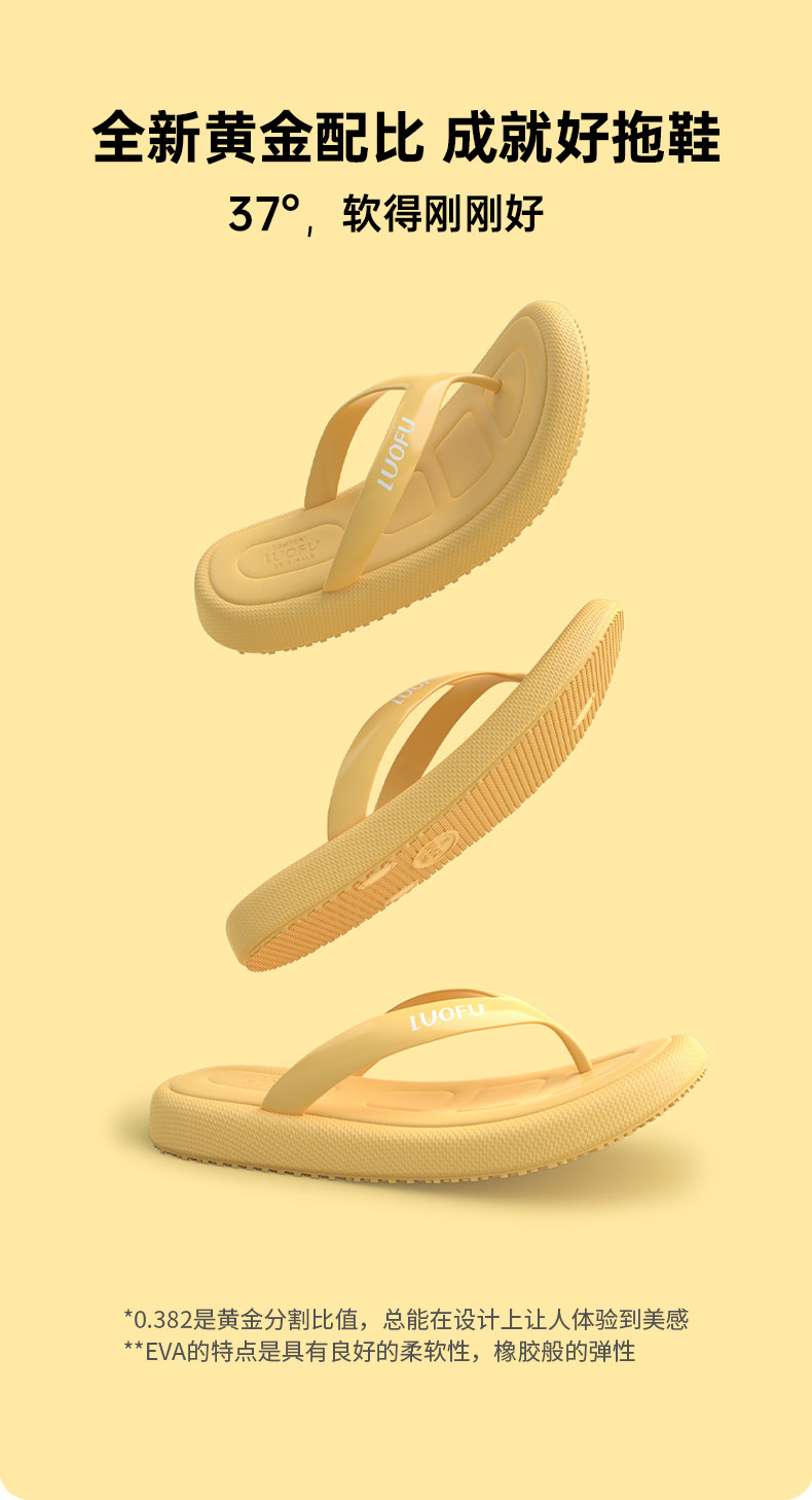 LUOFU 罗敷 2022年款 小馒头系列 防滑人字拖鞋 天猫优惠券折后￥24.8包邮（￥39.8-15）36~40码多色可选