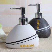 European style bathroom creative hand sanitizer bottle Pressing ceramic resin shower gel bottle Hand sanitizer bottle bottle