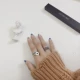 S925 sterling bạc ngón đeo nhẫn nữ hipster Nhật Bản và Hàn Quốc đơn giản tua năm cánh sao retro Thái bạc nhẫn nam và nữ trang sức nhẫn vàng nam