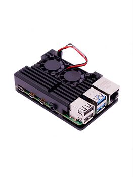 Raspberry Pi 4B Aluminum Alloy Case with Dual Fan Cooling
