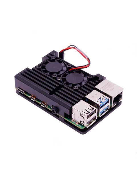 Raspberry Pi 4B Aluminum Alloy Case with Dual Fan Cooling