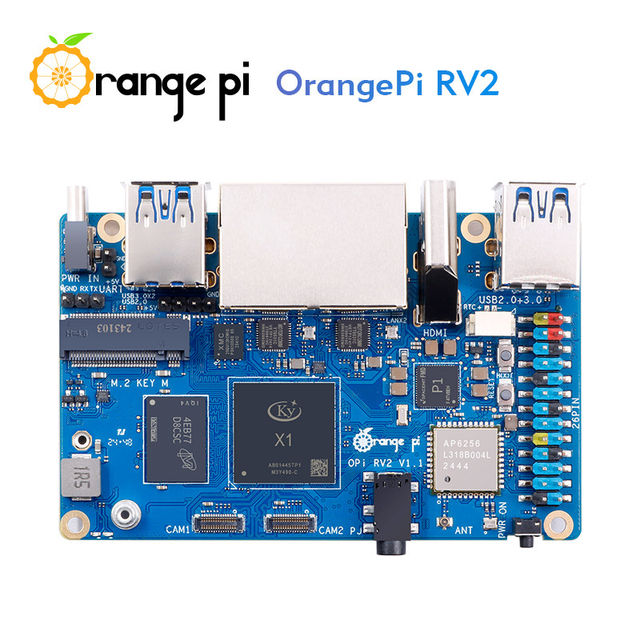 Orange Pi Rv2 Development Board Ky X1 8-Core Risc-V Processor with 2Tops Ai Computing Power