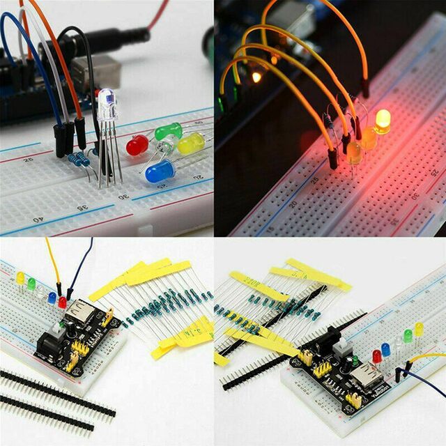 830-Hole Breadboard Kit Mb-102 Is Suitable for Uno R3 Component Package, Beginner's Starter Kit, Boxed