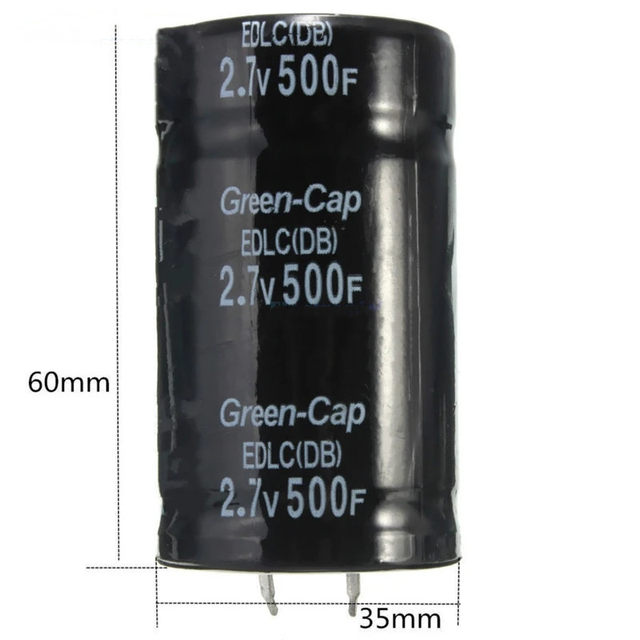 2.7V500F Samwha Super Farad Capacitor 2.7V500F Size 35*60 Car Rectifier Accessories