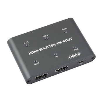 Weixue 4-Way HDMI Splitter 4K High-Definition Converter One-In-Four-Out Screen Splitter for Sharing Display Content