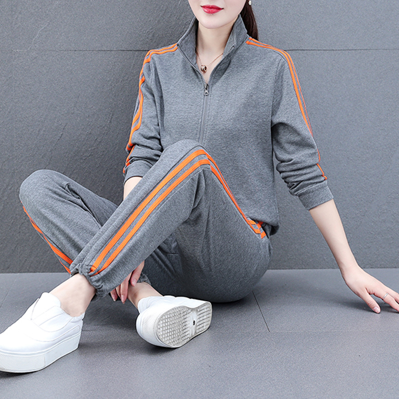 Nameplate Sports Suit Women Spring Autumn 2023 Spring New Wee Clothing Two Sets Fashion 100 Hitch Running Casual Wear-Taobao