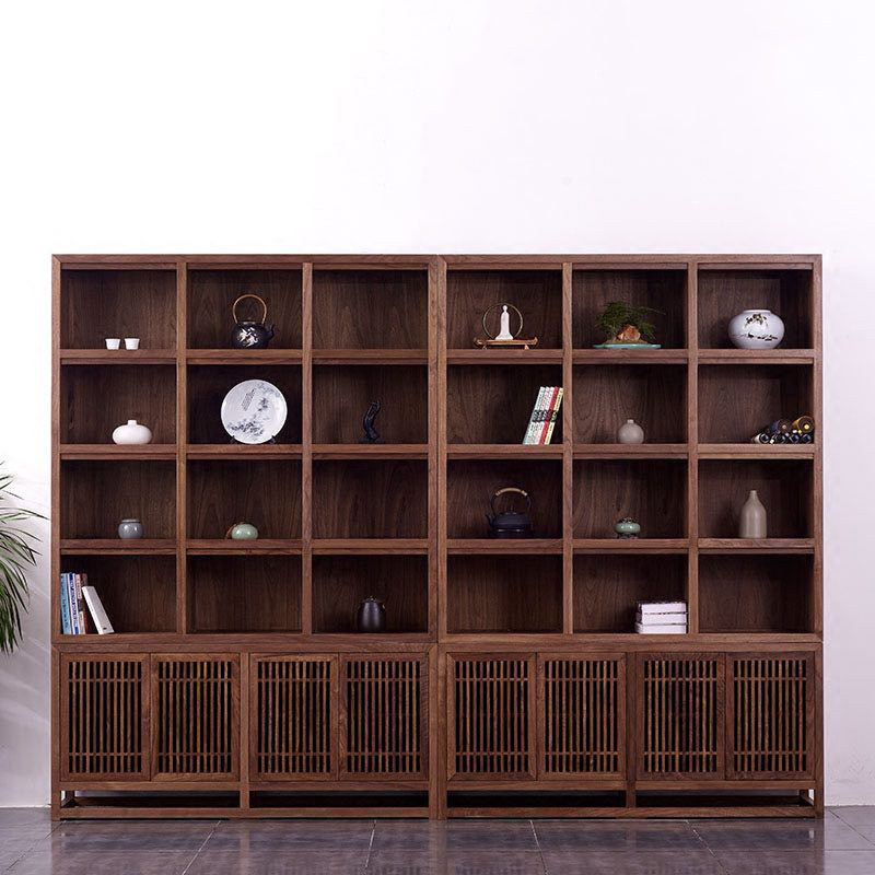 Old Elm Wood Bookcase Bookcase Black Walnuts Solid Wood Minima Modern New Chinese Living Room Multifunction Decorative storage cabinets