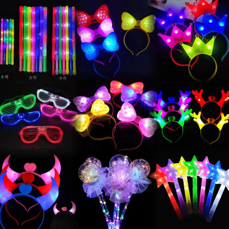 Glowing Bow Headband, Light Stick, Clapping Hands, Kindergarten Campus Activities, Concert Props, Street Stall Toys Glowing Bow Headband, Light Stick, Clapping Hands, Kindergarten Campus Activities, Concert Props, Street Stall Toys