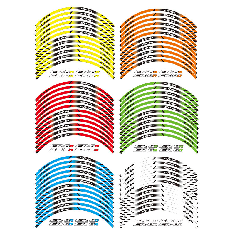 Locomotive sticker suitable for Kawasaki ER6N Colour reflective special rim sticking steel ring with flower hub sticker