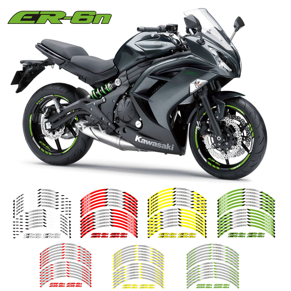 New locomotive wheel hub stickers 17-inch rim stickers Kawasaki Kawasaki ER-6N steel rim stickers rim stickers