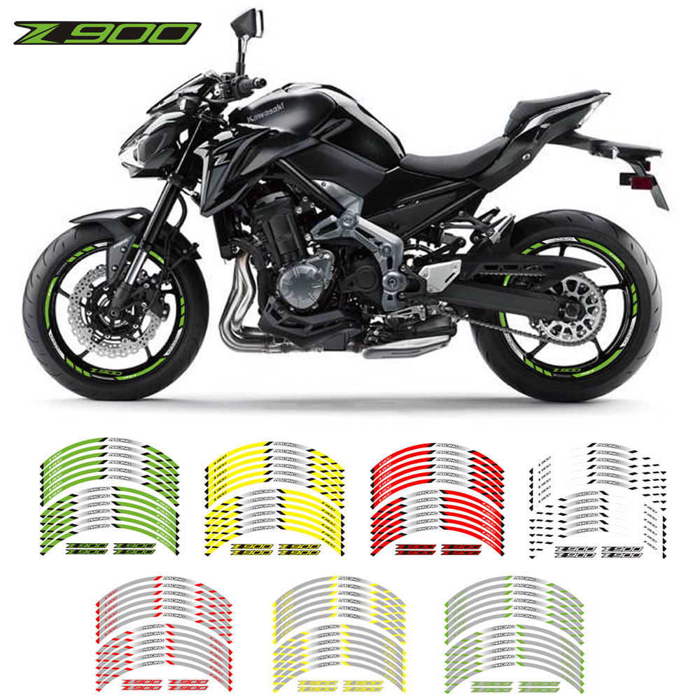 New Kawasaki Z900 color waterproof special 17-inch rim sticker steel ring sticker wheel sticker