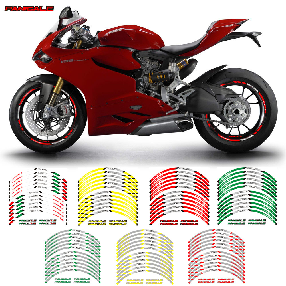 Locomotive wheel hub sticker Ducati Ducati Panigale steel rim sticker rim sticker 17 inch reflective patch