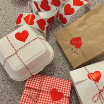 ins Wind love stickers self-adhesive roll heart stickers gift decoration baking packaging sealing stickers