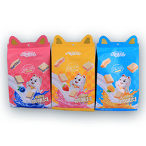 Junfa Tao Cat 228g wafer biscuits two-color casual snacks breakfast food crispy biscuits