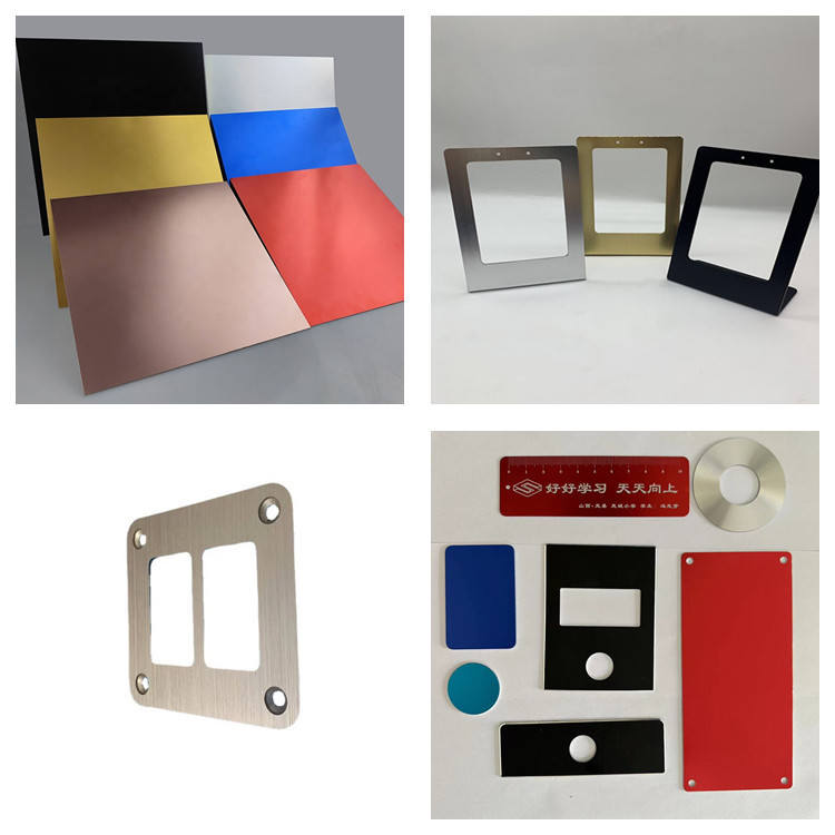 Anodized Colored Aluminum Plate 6061 5052 Cnc Processing Laser Cutting Brushed Sandblasting Marking Signage