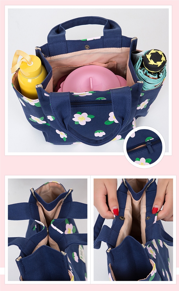 2019 phiên bản nâng cấp của đai vải dày khóa túi ăn trưa túi ăn trưa túi Mummy xách tay nhỏ túi ô - Hộp cơm điện sưởi ấm hộp giữ nhiệt lock and lock