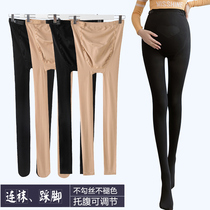 Pregnant woman silk stocking spring and autumn in thin underpants with underpants Lionpants Sox fall anti-seducting seducting socks fall