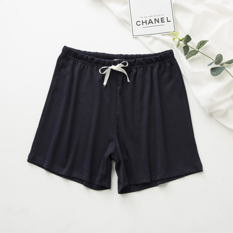 Quần short nữ nhà nữ chất liệu cotton mỏng cộng với phân bón XL quần ngủ chất béo MM rộng chân quần rộng thoáng khí eo - Quần tây quần ấm mùa đông cho nữ