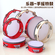 Kindergarten tambourine musical instrument Xinjiang dance props Orff childrens tambourine Uighur professional examination bells and drums