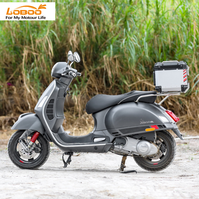 LOBOO Vespagts300 modified Vespagts300 locomotive stainless steel tail box tail frame Rear bracket tail plate