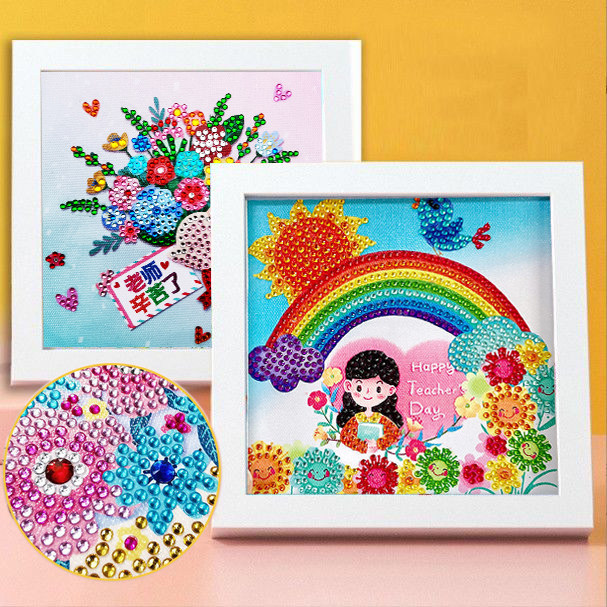 Teacher's Day female teacher gift diamond painting handmade diy children's diamond stickers for kindergarten teachers primary school students