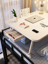 Bed Electric Racing Desk Single Computer Sloth Desk Small Number Folding Table University Dormitory Theorist Learning Table Adult small seat