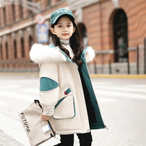 next inss girls cotton clothes 2020 new winter clothes Western style childrens cotton coat thickened down quilted jacket