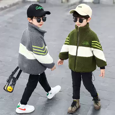 next inss boys 'jacket lambseed 2020 winter padded thickened boys' Western style middle and large children's tops tide