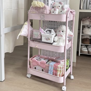 Cart storage rack snack rack multi-layer movable storage box bedroom living room storage basket