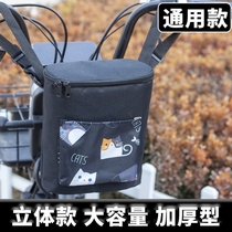 Electric car hanging bag waterproof and rain-proof multifunctional solid large-capacity front hanging pocket with zipper tricycle mobile phone bag