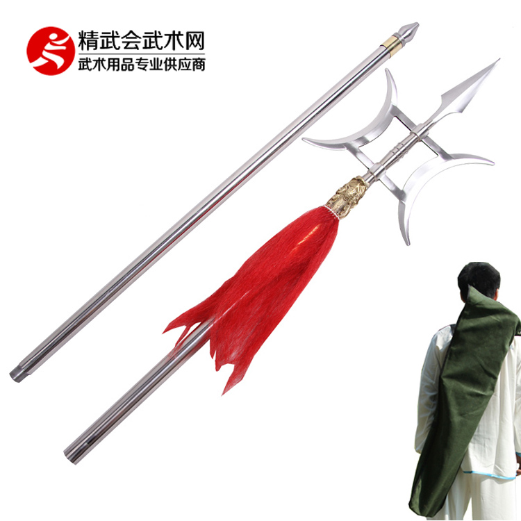 Fang Tian painted halberds, detachable double halberds, double-moon halberds, double-sided unedged stainless steel weapons, eighteen kinds of weapons