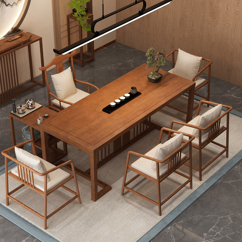 Net Red Kung Fu Tea Table New Chinese Tea Table And Chairs Combined Office Bubble Tea Table Suit Integrated Tea Table Solid Wood Tea Table