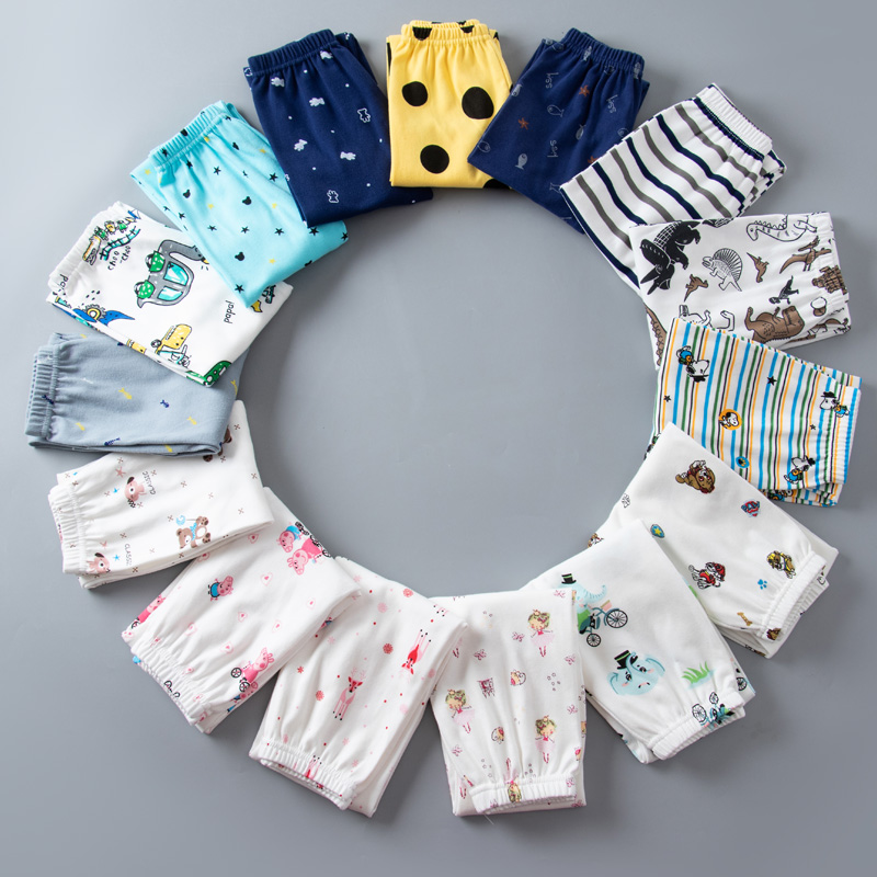 Children sanitary pants pure cotton single boy girl sanitary pants warm pants baby hit bottom pants full cotton internal lap pants cotton wool trousers