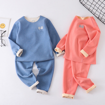 Duvet Children Warm Underwear Suit Boy No marks Self-heating autumn and winter CUHK Scout girl autumn clothes and autumn pants
