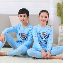 Teen Boy Warm Underwear CUHK Boy Autumn Clothes Autumn Pants Pure Cotton Suit Junior High School Long Sleeve Bottom Cotton Sweatshirt