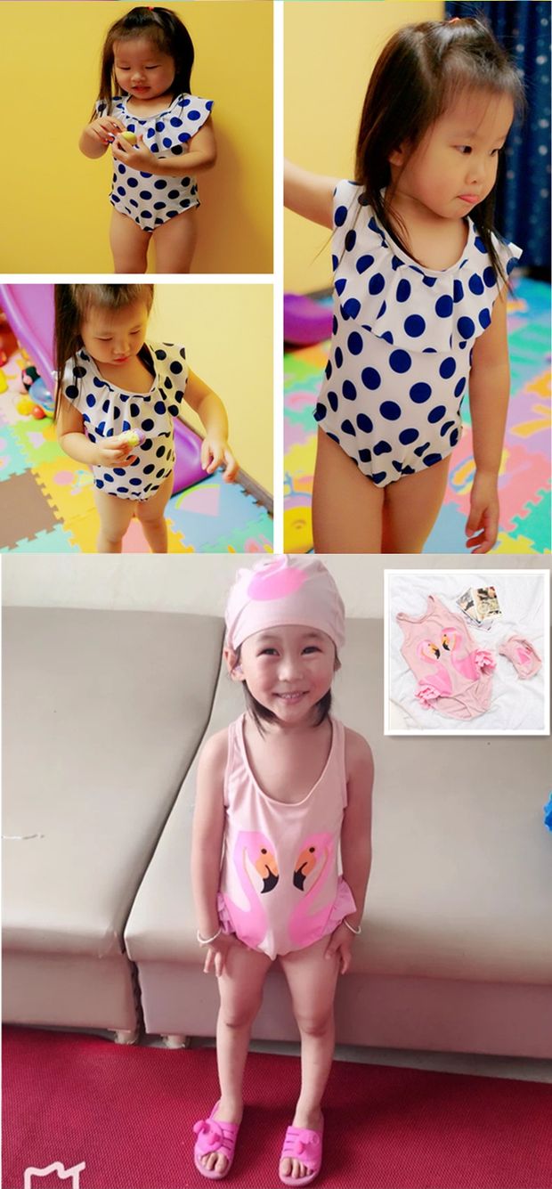 Đồ bơi cho trẻ em gái Cô gái Hàn Quốc Đồ bơi dễ thương Baby Baby Siamese Split Bikini Spa - Bộ đồ bơi của Kid đồ bơi cho trẻ