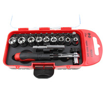 23pcs Mini Portable Torque Ratchet Socket Wrench Set Screwdr